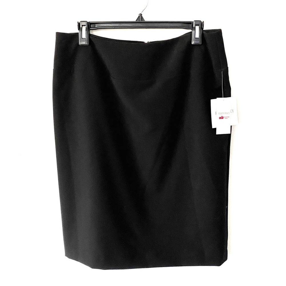 Black Ellen Tracy Straight Skirt